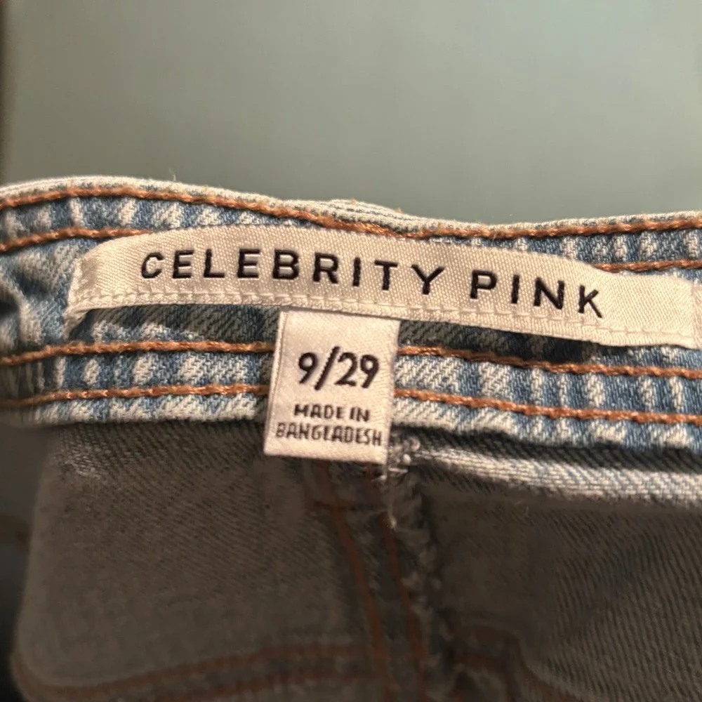 Celebrity Pink Womens 9/29 High Rise Wide Leg Jeans Light Wash Blue Y2K Skater